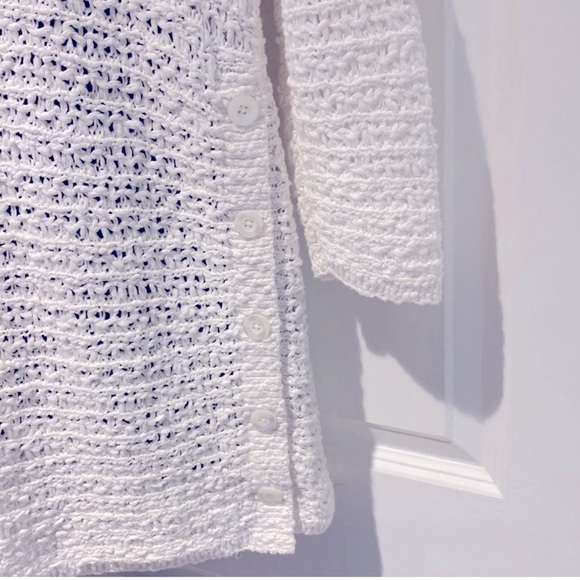 J Jill 100% cotton white sweater size small - Picture 6 of 9